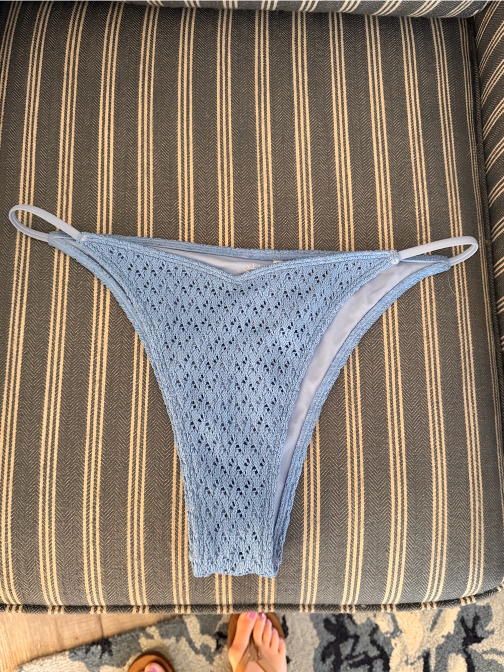 Light Blue Crochet Bikini Bottom Hollister